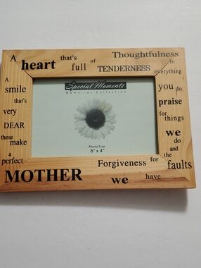 Special Moments Wooden Mother Picture Frame in Natural Wood Tone